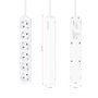 Nanocable Regleta de 6 Tomas con Cable de 1,4 m, Blanco